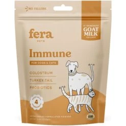 Fera Pet Organics Immune Goat Milk Topper For Dogs & Cats, 60 Count