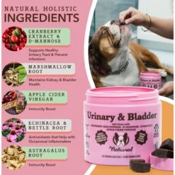 Natural Dog Company Urinary & Bladder Supplement Chews For Dogs, 90 Count -Pet Wellness 954190 PT2. AC SS1800 V1695055686