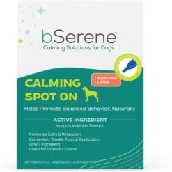 BSerene Spot On Valerian Calming Topical Solution For Dogs, 3 Count