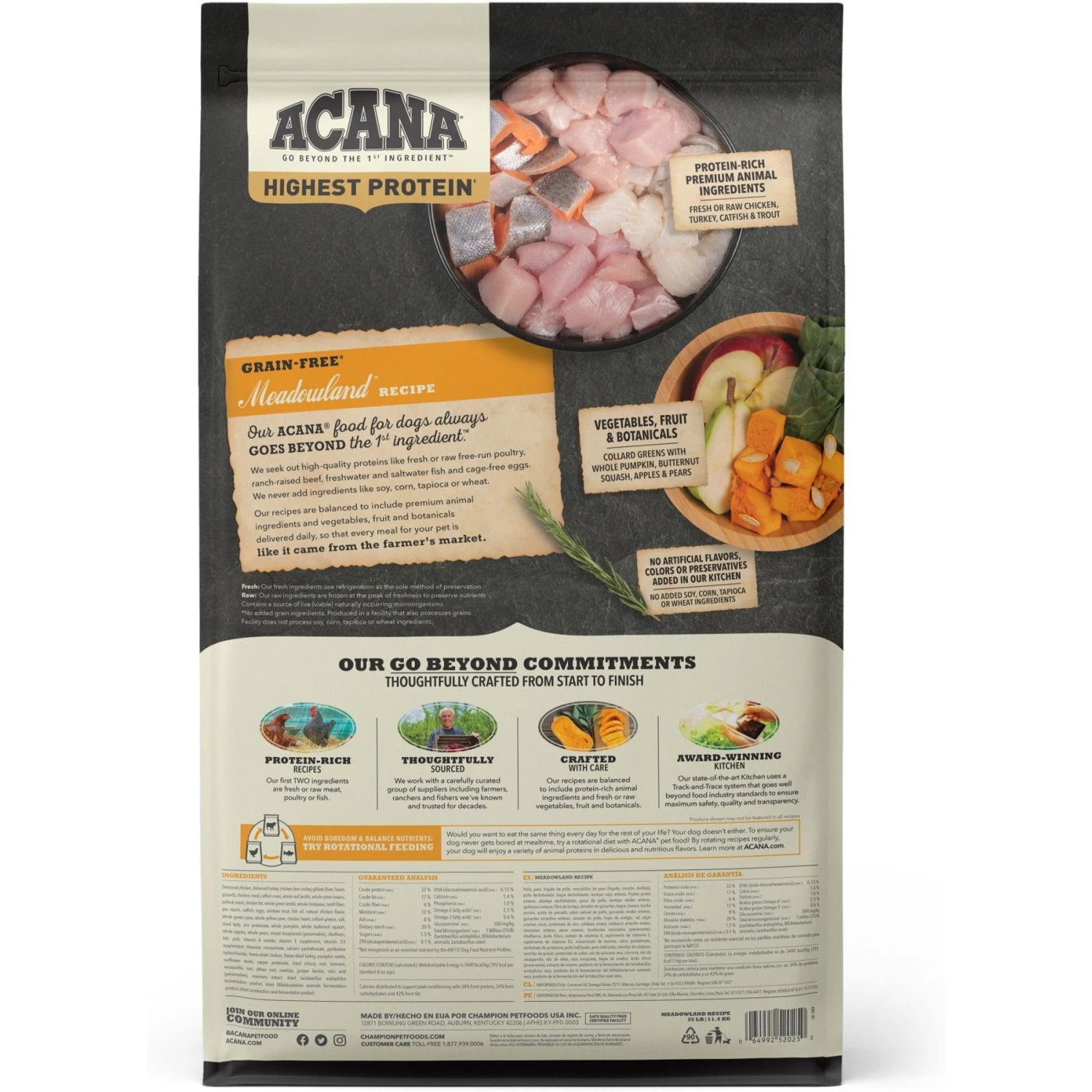 ACANA Meadowland Grain-Free Dry Dog Food 3 ACANA Meadowland Grain-Free Dry Dog Food - Image 3