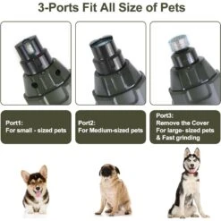 PATPET N60 6-Speed Electric Rechargeable Cat & Dog Nail Grinder, Army Green -Pet Wellness 970446 PT2. AC SS1800 V1701882920