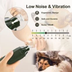 PATPET N60 6-Speed Electric Rechargeable Cat & Dog Nail Grinder, Army Green -Pet Wellness 970446 PT3. AC SS1800 V1701882918