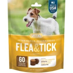 VetIQ Hickory Smoke Flavored Soft Chews Flea & Tick Support For Dogs, 9.5-oz, 60 Count