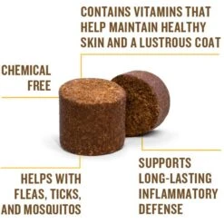 VetIQ Hickory Smoke Flavored Soft Chews Flea & Tick Support For Dogs, 9.5-oz, 60 Count -Pet Wellness 970702 PT4. AC SS1800 V1702509382