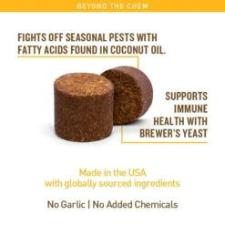 VetIQ Hickory Smoke Flavored Soft Chews Flea & Tick Support For Dogs, 9.5-oz, 60 Count -Pet Wellness 970702 PT6. AC SS1800 V1702509411