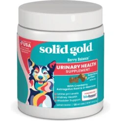 Solid Gold Berry Balance Urinary Tract Health Bacon Flavored Dog & Cat Supplement, 120 Count