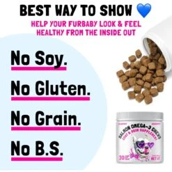 Legitpet Alaskan Salmon Oil Omega-3 Soft Chew Skin & Coat Supplement For Dogs -Pet Wellness 976950 PT4. AC SS1800 V1697204092