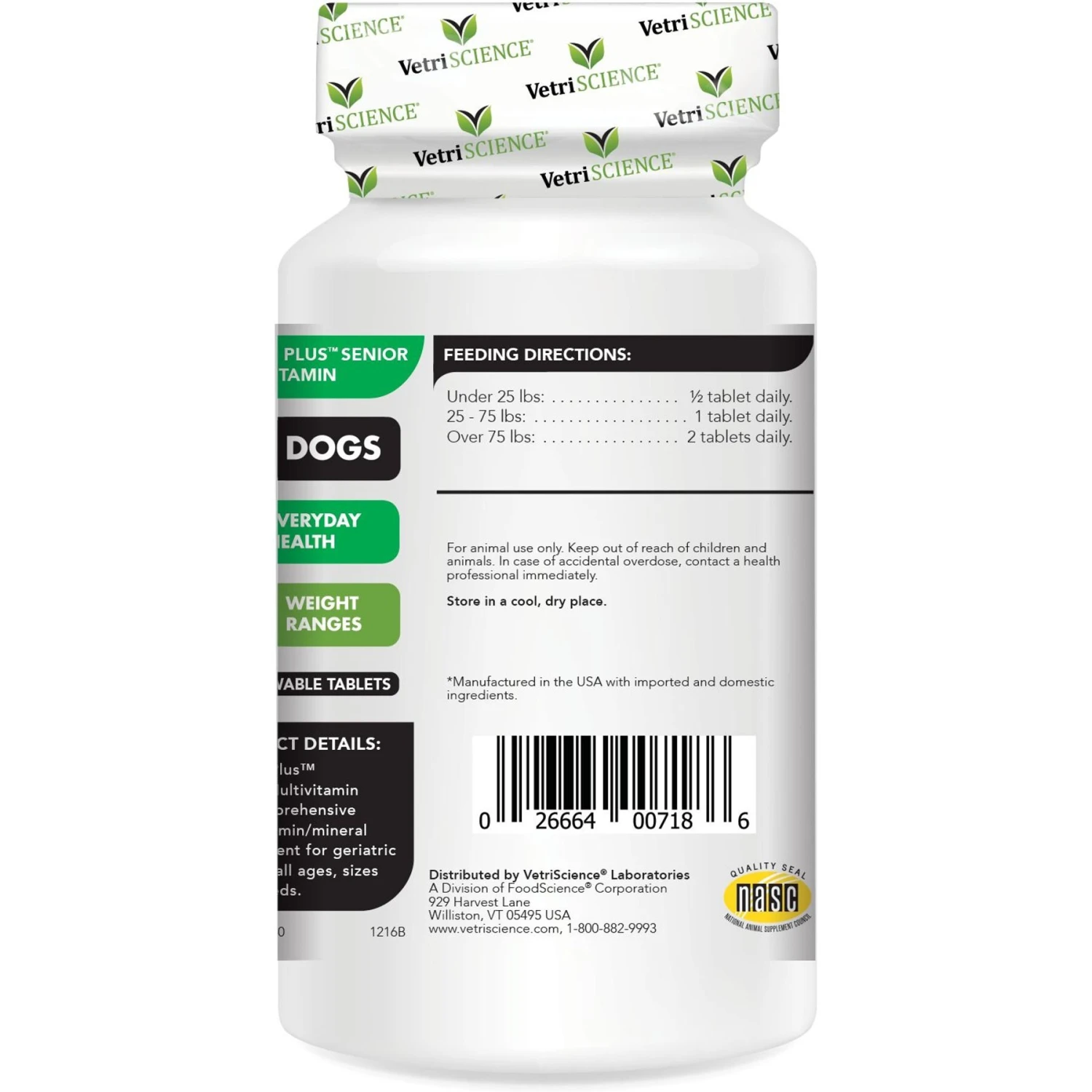 VetriScience Canine Plus Chewable Tablet Multivitamin For Senior Dogs 2 VetriScience Canine Plus Chewable Tablet Multivitamin For Senior Dogs - Image 2