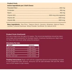 Chew + Heal Flea & Tick Support Soft Chew Supplement For Dogs, 180 Count -Pet Wellness 983174 PT8. AC SS1800 V1699634832