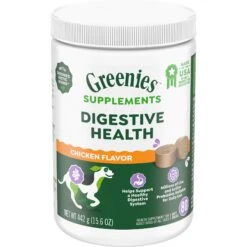 Greenies Supplements Digestive Health Adult Chicken Flavor Dog Treat