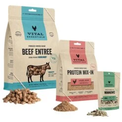 Vital Essentials Freeze-Dried Raw Protein Mix-In Chicken Recipe Ground Dog Food Topper + 2 Items