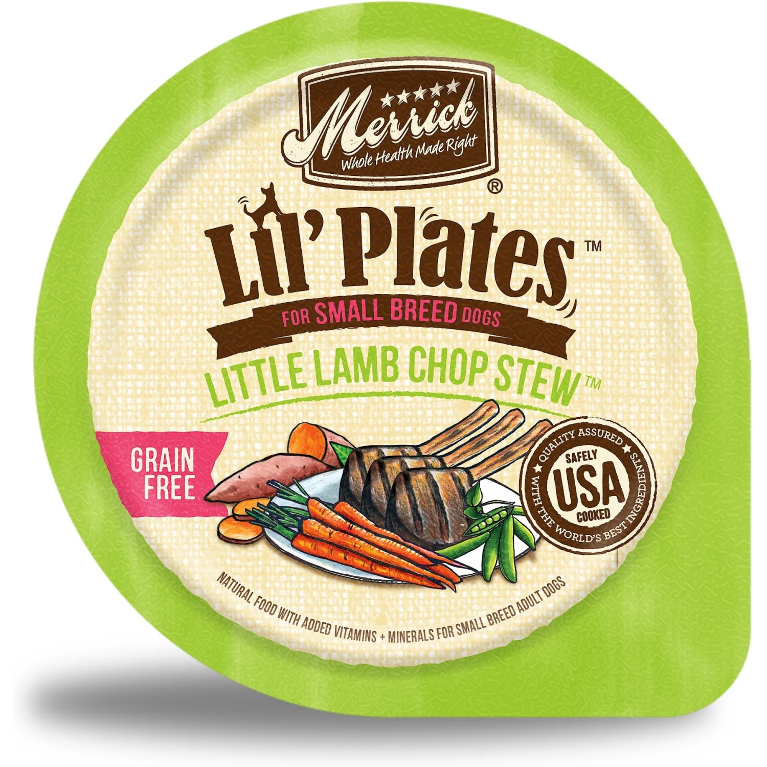 Merrick Lil' Plates Grain-Free Small Breed Wet Dog Food Little Lamb Chop Stew 1 Merrick Lil' Plates Grain-Free Small Breed Wet Dog Food Little Lamb Chop Stew