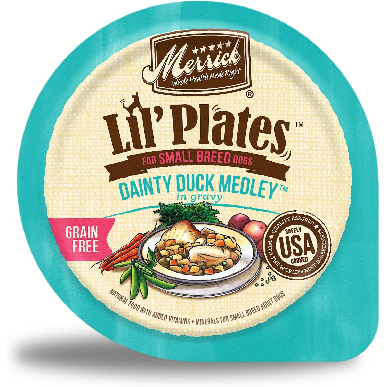 Merrick Lil' Plates Grain-Free Small Breed Wet Dog Food Dainty Duck Medley 1 Merrick Lil' Plates Grain-Free Small Breed Wet Dog Food Dainty Duck Medley